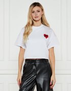 Karl Lagerfeld Tricou Hearts | Cropped Fit
