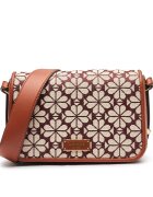 KATE SPADE Geantă poștaș Spade Flower Jacquard cu adaos de piele