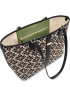 KATE SPADE Geantă shopper Spade Flower Jacquard cu adaos de piele