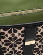 KATE SPADE Geantă shopper Spade Flower Jacquard cu adaos de piele