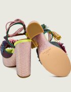Kurt Geiger Sandale cu toc gros Pom Pom