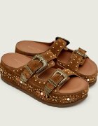 Kurt Geiger Șlapi Western Buckle | piele întoarsă