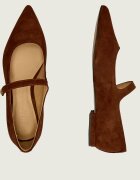 Lauren Ralph Lauren Balerini Londyn Mary Jane | piele întoarsă