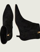 Lauren Ralph Lauren Botine cu toc subțire Francesca | piele întoarsă