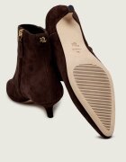 Lauren Ralph Lauren Botine cu toc subțire Francesca | piele întoarsă