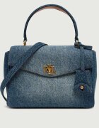 Lauren Ralph Lauren Denim cufăr Farrah cu adaos de piele