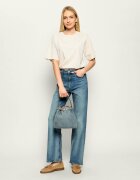 Lauren Ralph Lauren Denim geantă tip sac Blaike cu adaos de piele