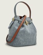 Lauren Ralph Lauren Denim geantă tip sac Blaike cu adaos de piele