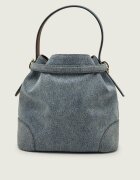 Lauren Ralph Lauren Denim geantă tip sac Blaike cu adaos de piele