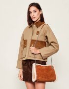 Lauren Ralph Lauren Geantă pe umăr Bradley | shearling | piele întoarsă