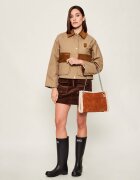 Lauren Ralph Lauren Geantă pe umăr Bradley | shearling | piele întoarsă