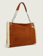 Lauren Ralph Lauren Geantă shopper Bradley | shearling | piele întoarsă