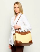 Lauren Ralph Lauren Geantă shopper MARCY cu adaos de piele