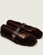Liu Jo Balerini Brigitte 11 Mary Jane| shearling cu adaos de piele