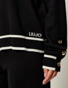 Liu Jo Sport Pulover | Relaxed fit cu adaos de mătase