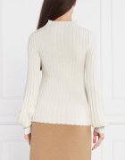 Liviana Conti Guler înalt Wełniany sweter | Slim Fit