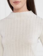Liviana Conti Guler înalt Wełniany sweter | Slim Fit