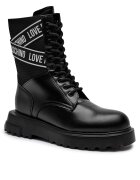 Love Moschino Botine cu adaos de piele