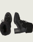 Love Moschino Botine cu toc | shearling cu adaos de piele