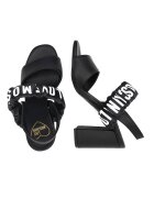 Love Moschino De piele sandale cu toc gros