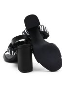 Love Moschino De piele sandale cu toc gros