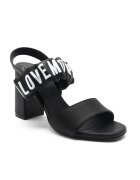 Love Moschino De piele sandale cu toc gros