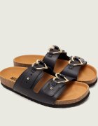 Love Moschino De piele șlapi