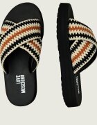 Love Moschino Șlapi cu adaos de piele
