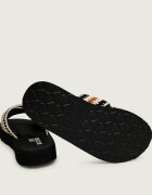 Love Moschino Șlapi cu adaos de piele