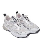 Love Moschino Sneakers cu adaos de piele