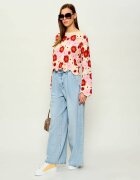 Love Moschino Sneakers ECLIPSE50 cu adaos de piele