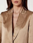 Marc Cain De satin sacou | Slim Fit | cu adaos de in