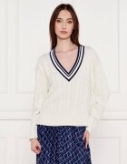 Marc Cain Pulover | Relaxed fit | cu adaos de mătase și cașmir
