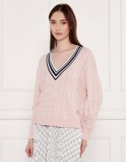 Marc Cain Pulover | Relaxed fit | cu adaos de mătase și cașmir