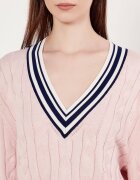 Marc Cain Pulover | Relaxed fit | cu adaos de mătase și cașmir
