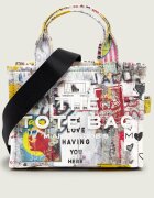 Marc Jacobs Cufăr The Pop Americana Canvas Small Tote Bag