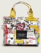 Marc Jacobs Cufăr The Pop Americana Canvas Small Tote Bag