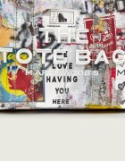 Marc Jacobs Cufăr The Pop Americana Canvas Small Tote Bag