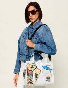 Marc Jacobs De blugi geantă shopper The Camp Patchwork Denim Medium Tote Bag