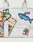 Marc Jacobs De blugi geantă shopper The Camp Patchwork Denim Medium Tote Bag