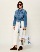 Marc Jacobs De blugi geantă shopper The Large Tote Camp Patchwork Denim Tote Bag