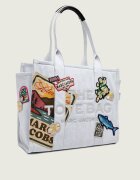 Marc Jacobs De blugi geantă shopper The Large Tote Camp Patchwork Denim Tote Bag
