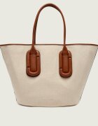 Marc Jacobs Geantă shopper Babe Tote In Canvas cu adaos de piele