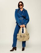 Marc Jacobs Hobo Sack Bag In Cargo Fur Canvas | shearling