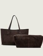 Marella Geantă shopper 2 în 1 Mlaecru | piele întoarsă