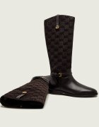 Michael Kors Cizme de echitație Beverly | zamsz cu adaos de piele