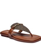 Michael Kors De piele flip flops Lena