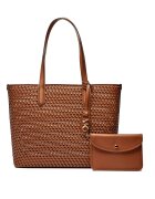 Michael Kors De piele geantă shopper + borsetă Eliza