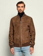Milestone Geacă de piele bomber MSJoshua | regular fit cu adaos de lână