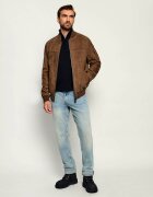 Milestone Geacă de piele bomber MSJoshua | regular fit cu adaos de lână